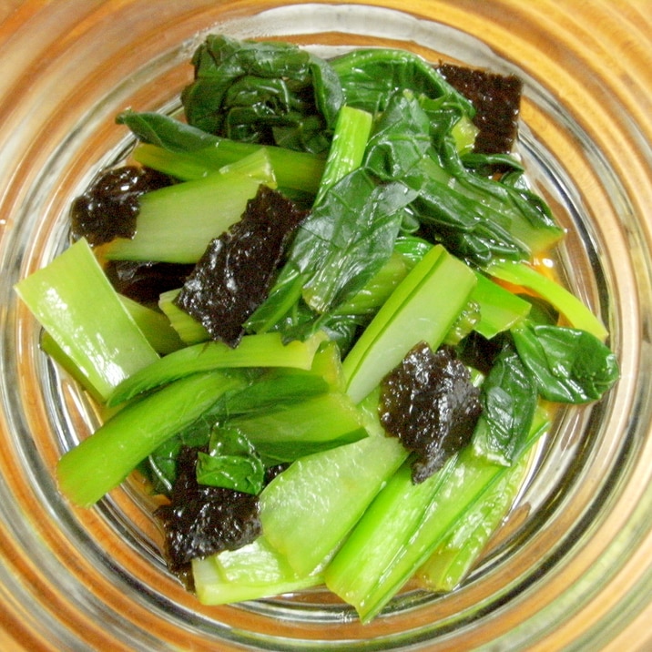 ポン酢で簡単 温野菜 小松菜 海苔 レシピ 作り方 By ジョン リーバス 楽天レシピ